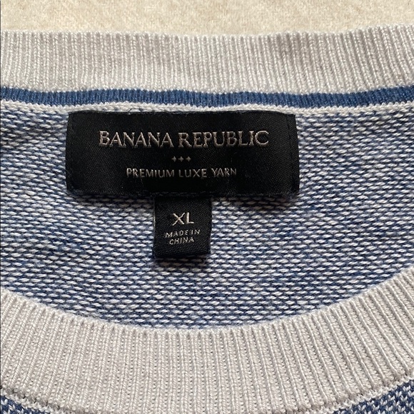 Banana Republic Blue Colorblock Men's Sweater Size Extra Large - Picture 4 of 9